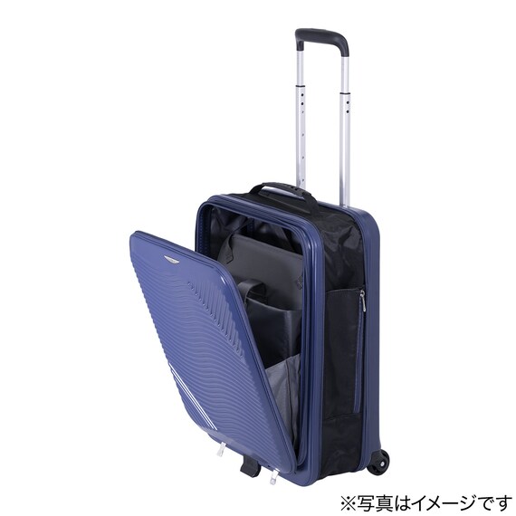 フロントオープン折りたたみキャリーケース38L(マットバーンコーラル) 3枚目画像