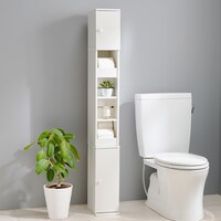 コンパクトなトイレラック (H150 WH)