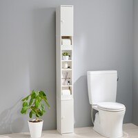 コンパクトなトイレラック (H180 WH)