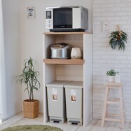 ごみ箱が入るキッチンラック(高さ約128cm)【期間限定価格:11/28~1/5まで】