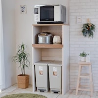 ごみ箱が入るキッチンラック(高さ約128cm WH)