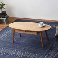 引出し付き楕円形センターテーブル