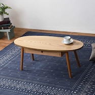 引出し付き楕円形センターテーブル