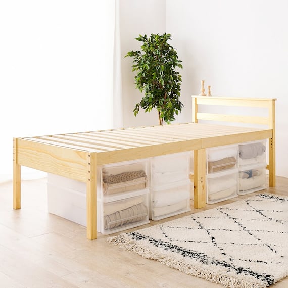 高さ調整可能頑丈すのこベッド (ミドルタイプ シングル NA) 1枚目画像