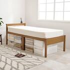 高さ調整可能頑丈すのこベッド (ミドルタイプ シングル LBR) 2枚目画像