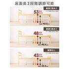 高さ調整可能頑丈すのこベッド (ミドルタイプ シングル LBR) 7枚目画像