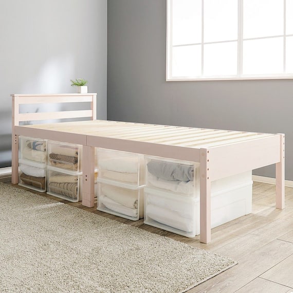 高さ調整可能頑丈すのこベッド (ミドルタイプ シングル WW) 1枚目画像