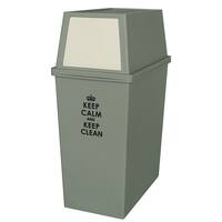 積み重ねできるゴミ箱(スリム45L グレー/アイボリー)