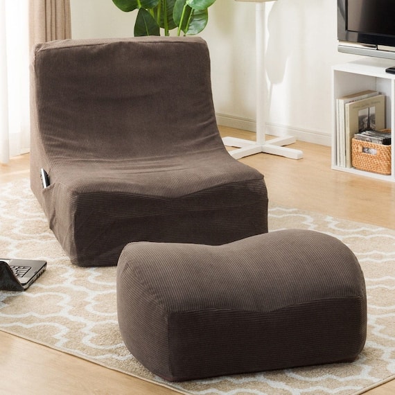 リラックスローソファ 布張りタイプ (LS156 コーデュロイ DGY) 1枚目画像