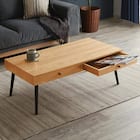 スッキリ収納できる引き出し2個付きセンターテーブル 幅100cm (NA) 1枚目画像