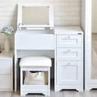 一台二役のドレッサーデスク(70-80D WH) 1枚目画像