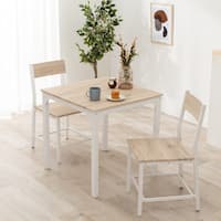 シンプルな木目調ダイニング3点セット LDS4553 (NA/WH)