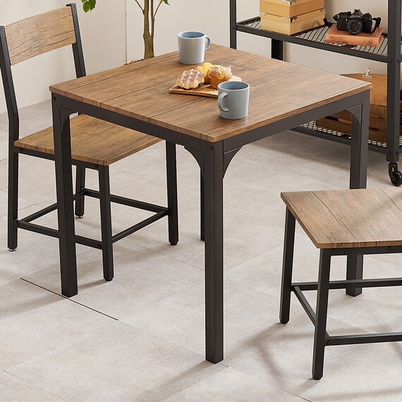 シンプルな木目調ダイニング3点セット LDS4553 (BR/BK) 3枚目画像