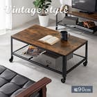 ヴィンテージ風センターテーブル (幅90) 1枚目画像