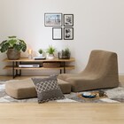 積み重ねできるリラックスソファ 布張りタイプ (コーデュロイ BE) 1枚目画像