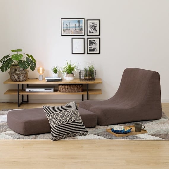 積み重ねできるリラックスソファ 布張りタイプ (コーデュロイ DGY) 1枚目画像