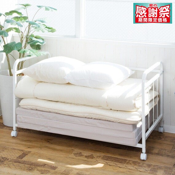 通気性に優れた布団収納ラック (WH) 1枚目画像