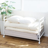 通気性に優れた布団収納ラック (WH)