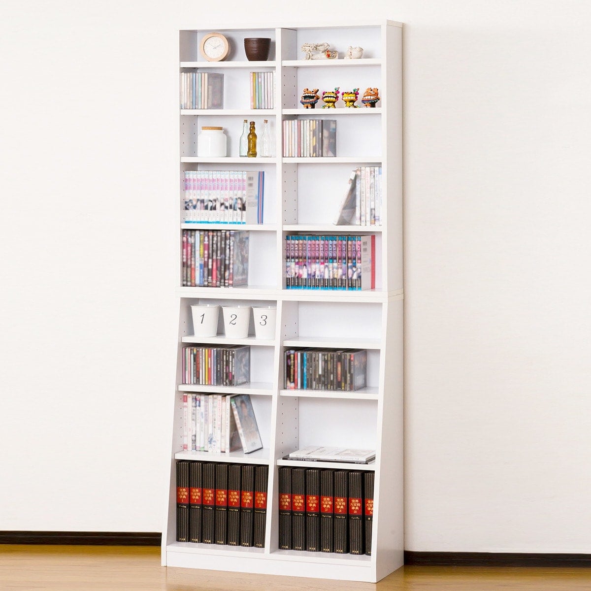 サイズ毎に収納できるオープン書棚(W75 WH) | ニトリネット