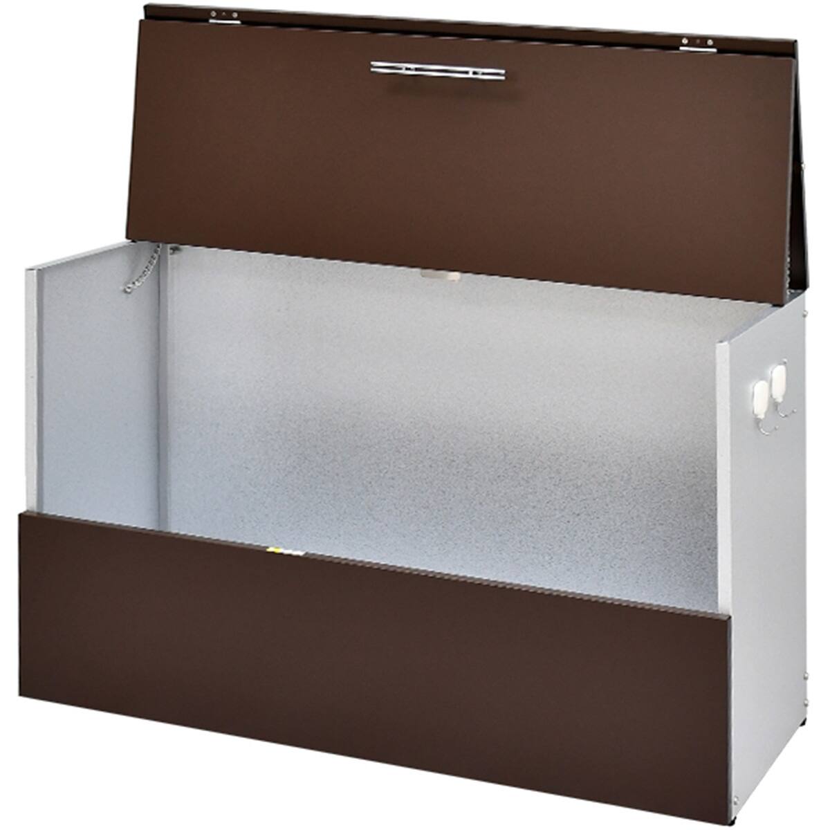 ガルバ使用ゴミ保管箱（ニトリの商品） ガルバ使用ゴミ保管庫(幅100×奥行38cm ブラウン) | ニトリネット【公式