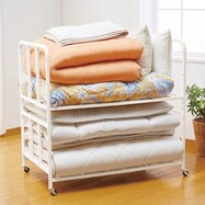 キャスター付き布団ラック2段【期間限定価格:8/8~9/24まで】