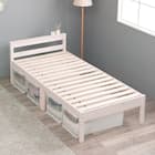 高さ調整可能頑丈すのこベッド(シングル WW) 1枚目画像