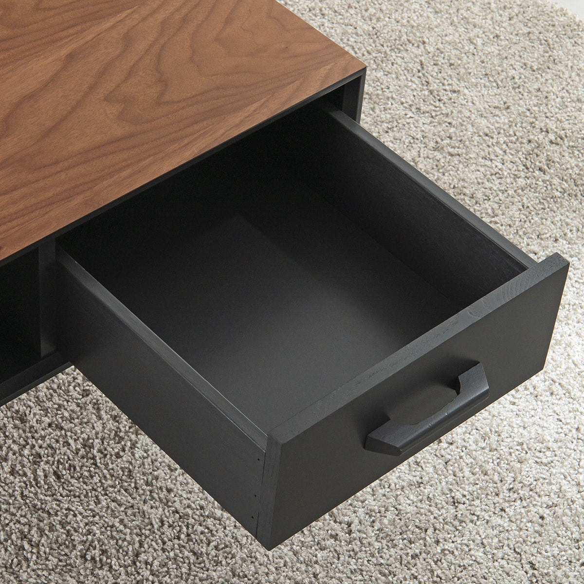 スタイリッシュなオープンスペース付きセンターテーブル 幅80cm