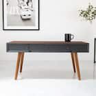 スタイリッシュな両引き出し付きセンターテーブル 幅80cm (BR/BK) 2枚目画像