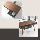 スタイリッシュな両引き出し付きセンターテーブル 幅80cm (BR/BK) 6枚目画像