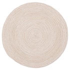 コットン100%の円形ラグ 90R BE 2枚目画像