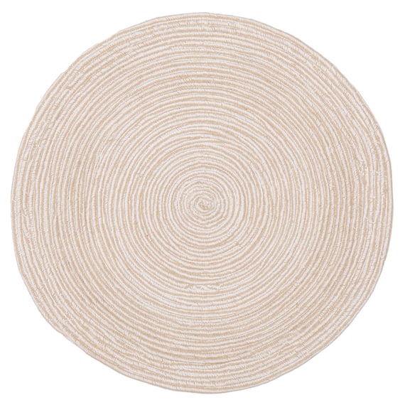 コットン100%の円形ラグ 90R BE 2枚目画像