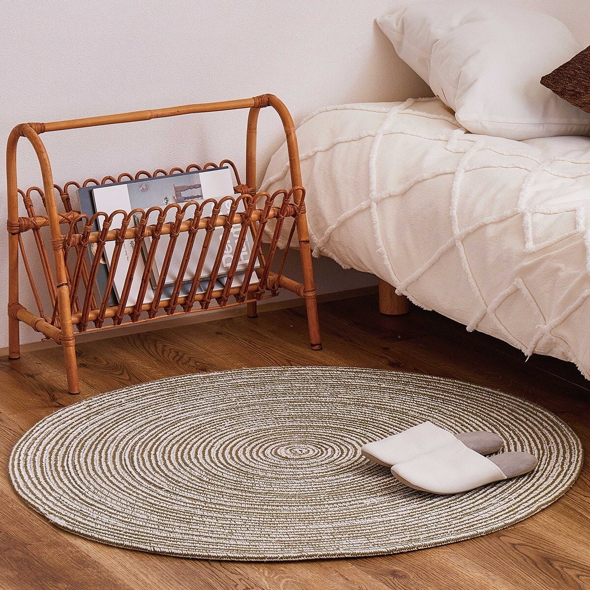 コットン100 の円形ラグ 90r Gr通販 ニトリネット 公式 家具 インテリア通販 コットン100 の円形ラグ 90r Gr通販 ニトリネット 公式 家具 インテリア通販