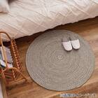 コットン100％の円形ラグ　90R GR 3枚目画像