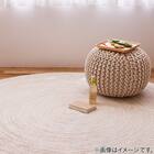 コットン100％の円形ラグ　90R GR 7枚目画像