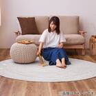 コットン100%の円形ラグ 90R GR 8枚目画像