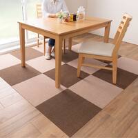 吸着タイルマット 45×45cm 10枚入 (ブラウン)