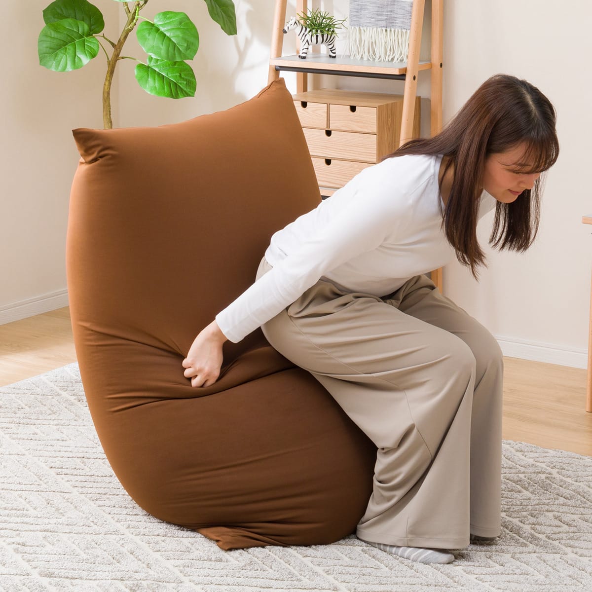 ビーズクッション ウォルク ビッグ ブラウン 通販 ニトリネット 公式 家具 インテリア通販