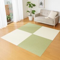 吸着タイルマット 90×90cm(2枚入 アイボリー)