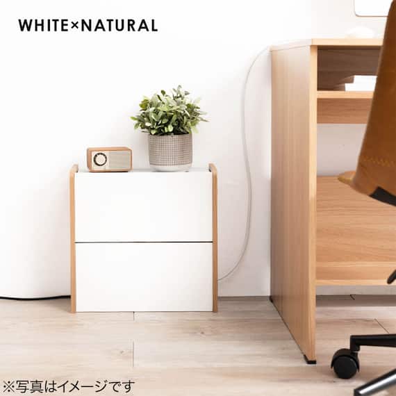 ルーター収納ボックス(幅40cm ホワイト) 3枚目画像