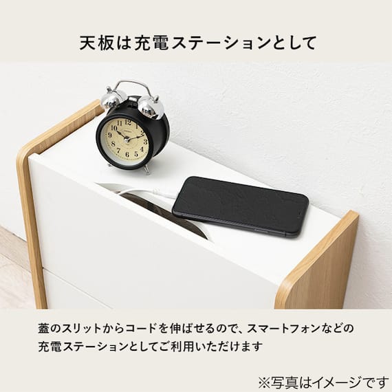 ルーター収納ボックス(幅40cm ホワイト) 8枚目画像