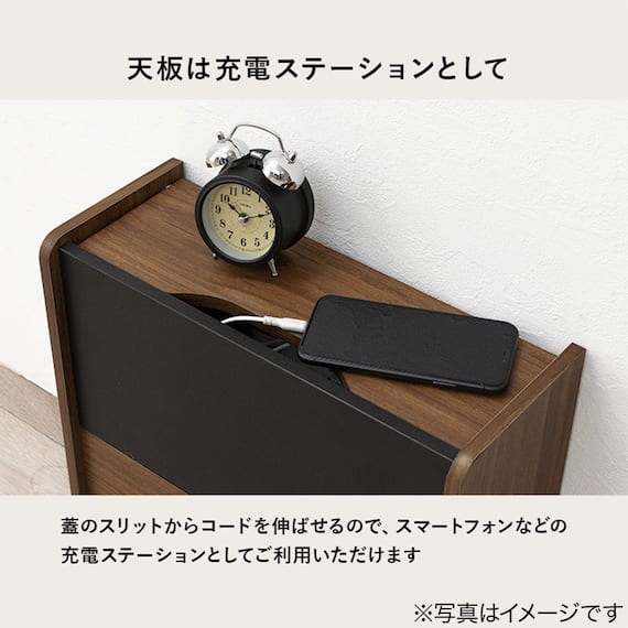 ルーター収納ボックス(幅40cm ブラック) 8枚目画像