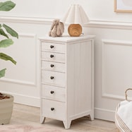 ワンルームにもぴったりの大人可愛いホワイトシャビー書類チェスト