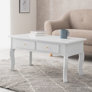 エレガントな猫脚センターテーブル(WH)