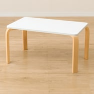 曲木四角テーブル(ホワイト×ナチュラル)