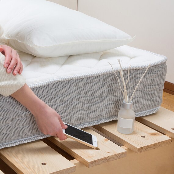 ダブル 天然木ステージすのこベッドフレーム (NA) 13枚目画像