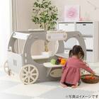 やわらか素材 ふわふわ キッズ馬車 抗菌付き(グレー) 3枚目画像