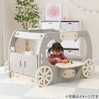 やわらか素材 ふわふわ キッズ馬車 抗菌付き(グレー) 5枚目画像