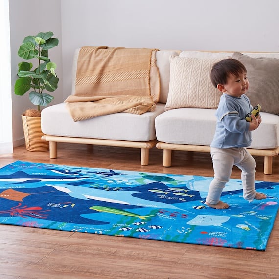 キッズプレイラグ アクア BL 1枚目画像