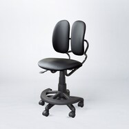 腰の負担を軽減するコンパクトチェア (BK)