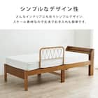 シンプルなデザインのベッドガード(幅70cm BR) 3枚目画像